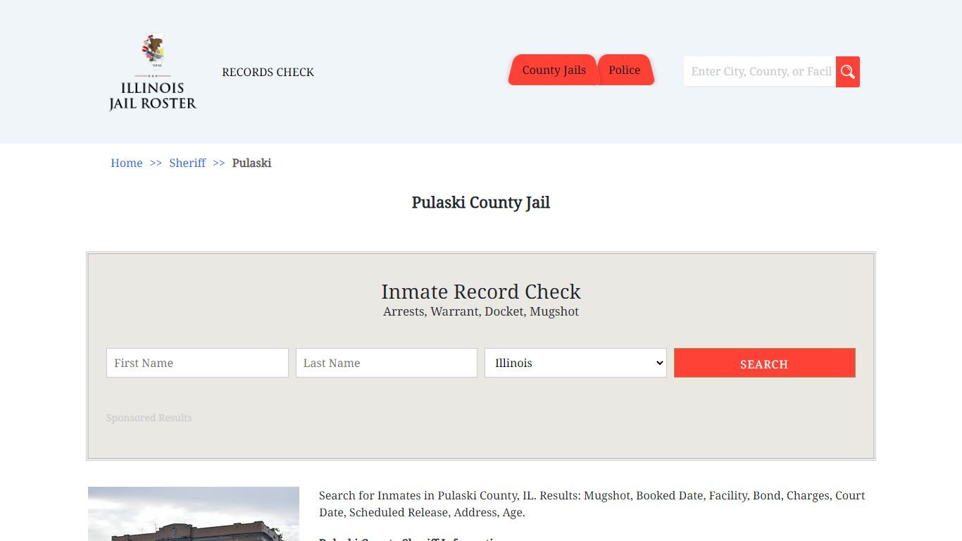 Pulaski County Jail - Jail Roster Search