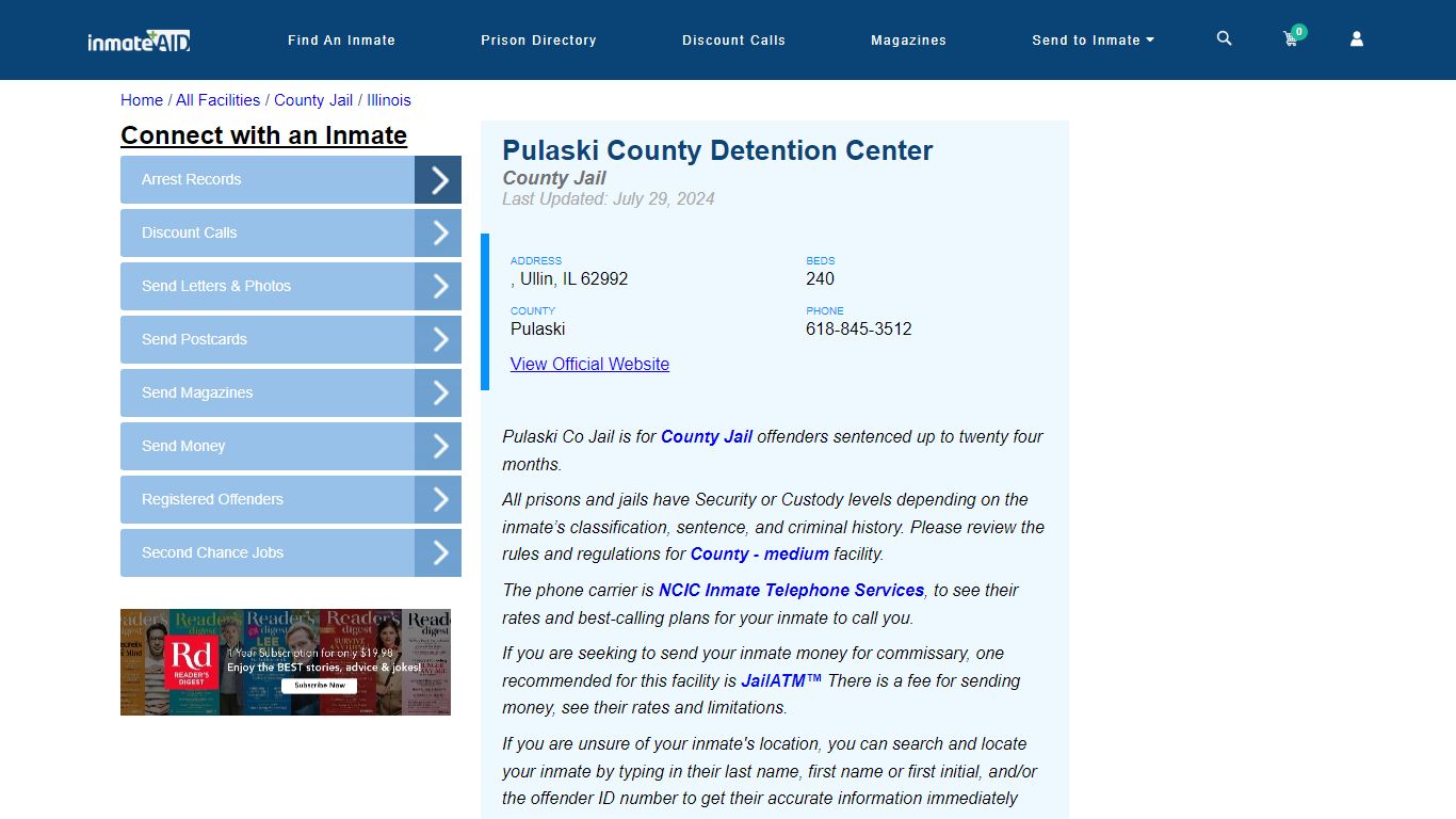 Pulaski County Detention Center - Inmate Locator